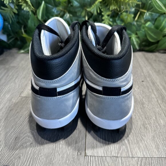 Nike Air Jordan 1 Retro MCS Shadow Grey Baseball Cleats AV5354-012 Men’s Size 10